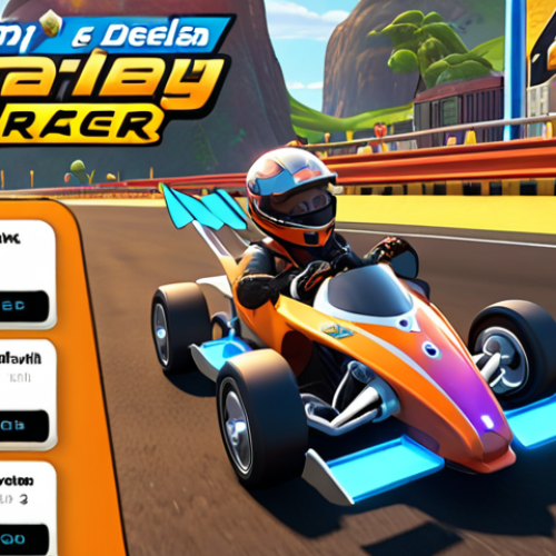 Home 18 **Prompt:** KartRider Drift racer joyfully completing a daily challenge on their mobile device, surrounded by glowing RP icons. The scene is colorful and energetic, emphasizing the satisfaction of daily progress. UI elements from the game should be visible, showcasing the challenge completion.