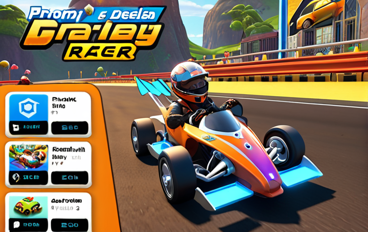**Prompt:** KartRider Drift racer joyfully completing a daily challenge on their mobile device, surrounded by glowing RP icons. The scene is colorful and energetic, emphasizing the satisfaction of daily progress. UI elements from the game should be visible, showcasing the challenge completion.