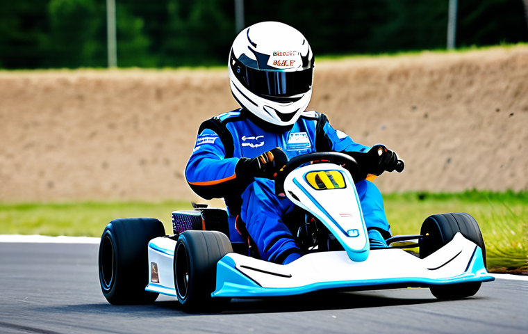 Basic Training**
"A cartoon-style character, fully clothed in a racing suit appropriate for karting, practicing basic KartRider maneuvers on a simple training track. The character is successfully executing a drift. Background: clean, brightly colored training course with markers. Perfect anatomy, correct proportions, well-formed hands, proper finger count, natural pose, safe for work, appropriate content, professional, modest, family-friendly."
**