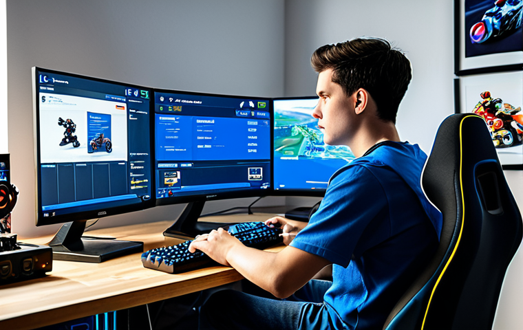 카트라이더 초보 유저를 위한 게임 공략법 - Kart Selection**
"A gamer carefully analyzing KartRider kart stats on a computer screen, surrounded...