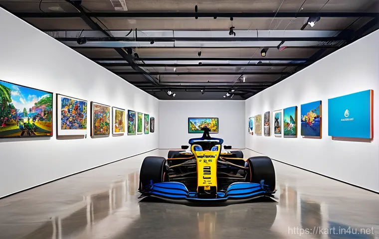 카트라이더 팬아트 이벤트의 모든 것 - **Sonic and KartRider Crossover Race:** A vibrant, high-energy illustration depicting Sonic the Hedg...