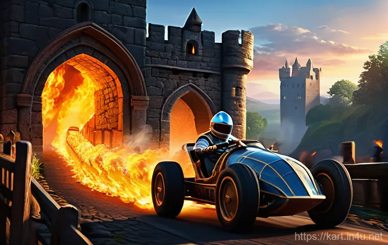 카트라이더 전설 트랙의 비밀 - **Prompt:** An exhilarating high-speed race scene on a grand track inspired by "Golden Civilization:... 카트라이더 전설 트랙의 비밀 - **Prompt:** An exhilarating high-speed race scene on a grand track inspired by "Golden Civilization:...