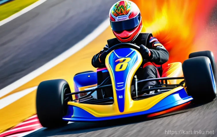 카트라이더 트랙 익스플로러 - A focused young adult, dressed in comfortable, casual gaming attire, sits at a desk, intently studyi...