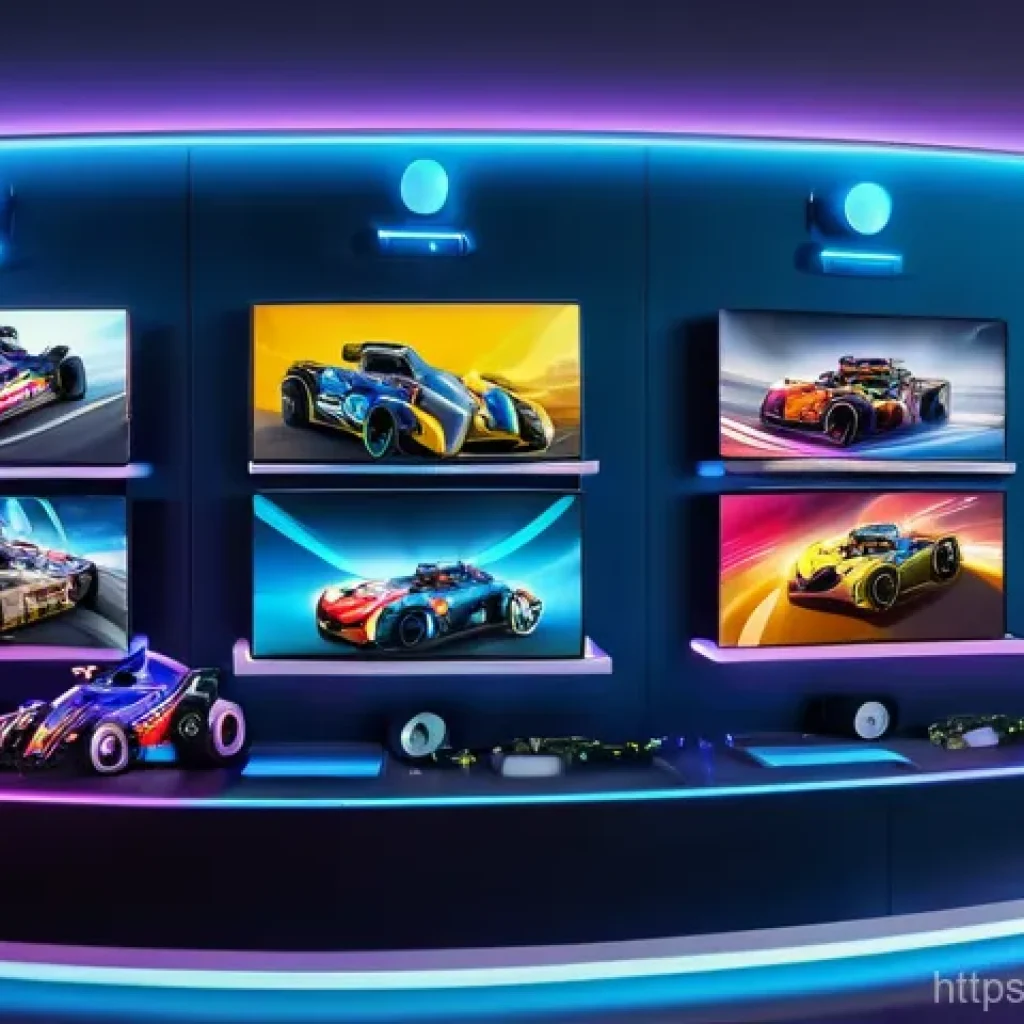 카트라이더 드리프트 챌린지 성공법 - **Prompt:** A diverse group of young adult gamers, dressed in modern, sporty casual wear, are excite...