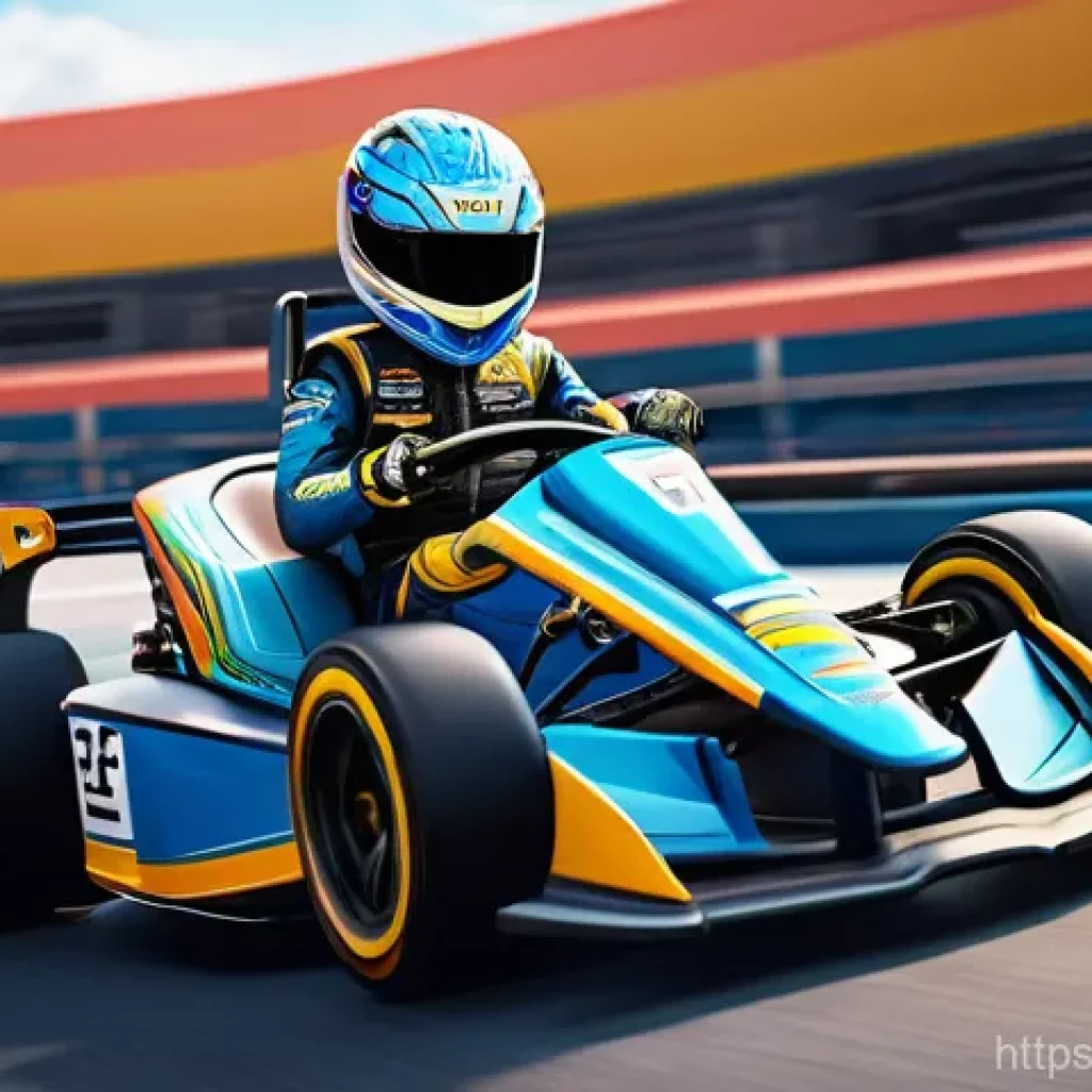 카트라이더 팬아트 대회와 신규 캐릭터 활용 - **A vibrant, energetic scene featuring a newly introduced KartRider character.** The character, with...