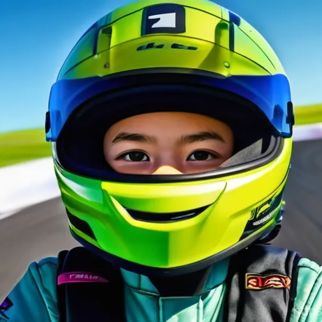 카트라이더 신규 유저의 게임 공략 노하우 - **Prompt 1: New Racer Mastering the Drift**
A vibrant, cartoon-style digital painting showing a ...