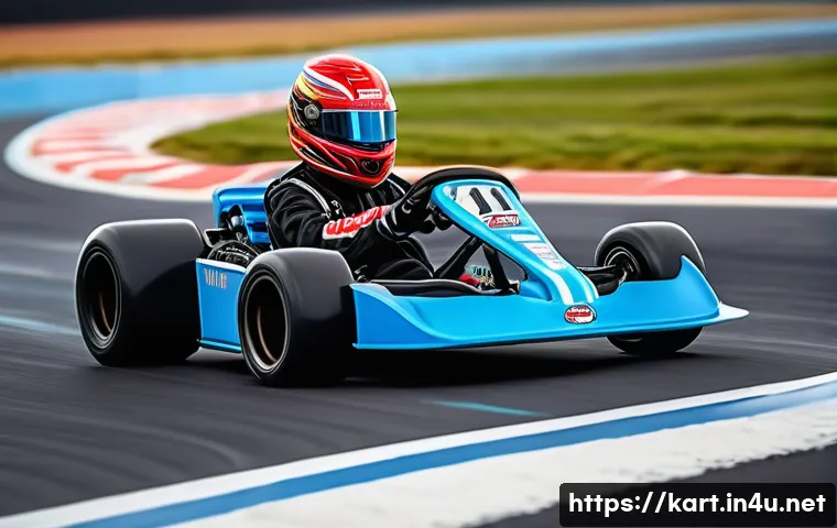 카트라이더 드리프트 초보 코칭 - A vibrant, high-energy scene of a KartRider kart mid-drift on a highly detailed and brightly lit rac...