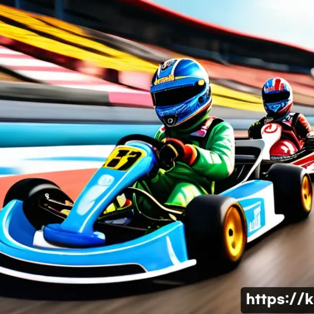 카트라이더 배틀 모드 생존법 - **Image Prompt: Early Race Domination and Item Box Rush**
A vibrant, high-energy scene from a ca...